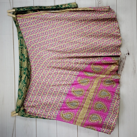Darn Good Yarn Sari Silk Wrap Skirt Tea Goddess - Picture 4 of 16